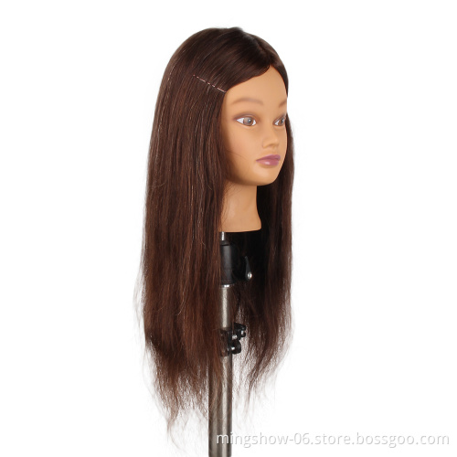 Cheap Cosmetology 100% Human hair African American Salon Practice Hairdresser braiding afro Training Mannequin dummy doll Head